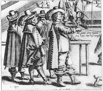 Cromwell dissolving Parliament.